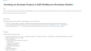 
                            5. Creating an Example Project in SAP NetWeaver Developer ...