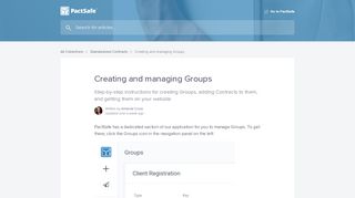 
                            6. Creating and managing Groups | PactSafe Help Center