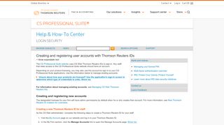 
                            2. Creating and registering user accounts with Thomson Reuters ...