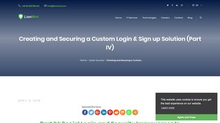 
                            7. Creating and Securing a Custom Login & Sign up Solution (Part IV ...