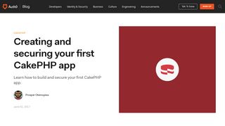 
                            10. Creating and securing your first CakePHP app - Auth0