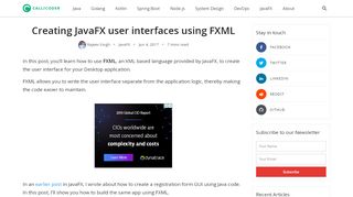 
                            7. Creating JavaFX user interfaces using FXML | CalliCoder