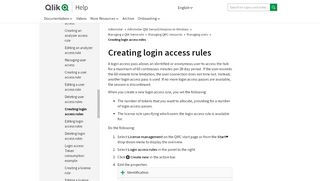 
                            4. Creating login access rules ‒ Qlik Sense - Qlik | Help