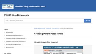 
                            6. Creating Parent Portal letters | Aeries.Net | SVUSD Help Documents