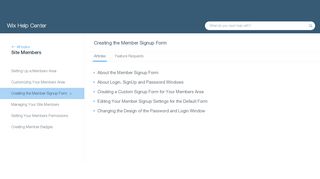 
                            4. Creating the Member Signup Form | Help Center | Wix.com