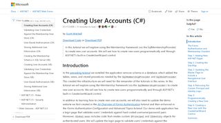 
                            6. Creating User Accounts (C#) | Microsoft Docs