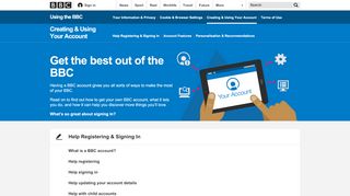 
                            8. Creating & Using Your Account - Using the BBC