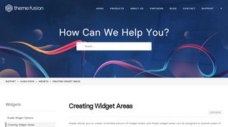 
                            7. Creating Widget Areas - ThemeFusion