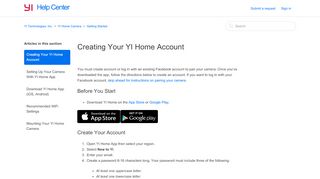 
                            3. Creating Your YI Home Account – YI Technologies, Inc.