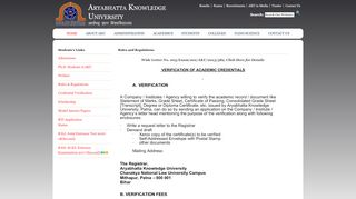 
                            7. Credential Verification - New Official Website of Aryabhatta ...