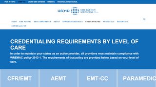 
                            2. Credentialing – UB|MD Emergency Medicine EMS Division