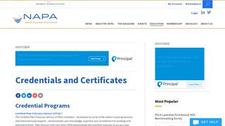 
                            1. Credentials and Certificates | National Association of Plan Advisors