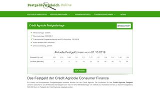 
                            6. Crédit Agricole Festgeld-Anlage Festgeldzinsen & Konditionen