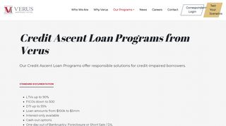 
                            7. Credit Ascent Loan Programs | Verus Mortgage Capital