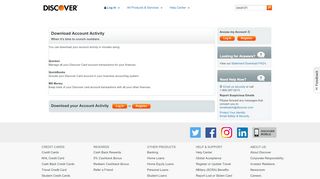 
                            4. Credit Card Account Activity | Discover Card