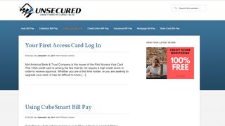 
                            5. credit card bill pay | Unsecured