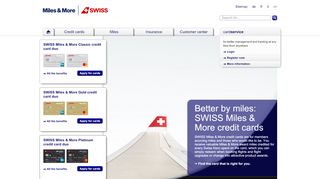 
                            10. Credit card for Switzerland | SWISS Miles & More credit cards