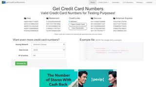 
                            3. Credit Card Numbers Generator | Get Fake Credit …