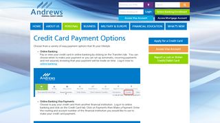 
                            4. Credit Card Payment Options - Andrews Federal Credit Union