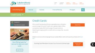 
                            9. Credit Cards | Lakeland Bank