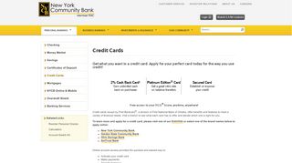 
                            3. Credit Cards - New York Community Bank