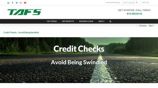 
                            7. Credit Checks - Avoid Being Swindled | TAFS