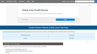 
                            9. Credit Human Federal Credit Union Services: Savings ...