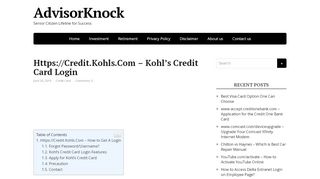 
                            8. Credit.Kohls.Com - Kohl’s Credit Card Login