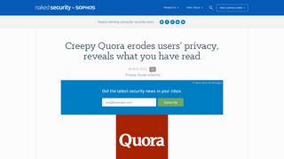 
                            5. Creepy Quora erodes users’ privacy, reveals what you have ...