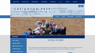 
                            7. Creighton Prep: Giving - Matching Gifts