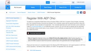 
                            9. CRES Provider Registration - AEP Ohio