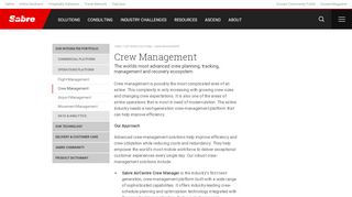 
                            2. Crew Management System | Sabre Airline Solutions