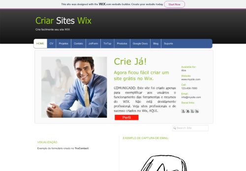 
                            9. Criar Site Wix