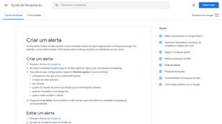 
                            4. Criar um alerta - Ajuda da Pesquisa do Google