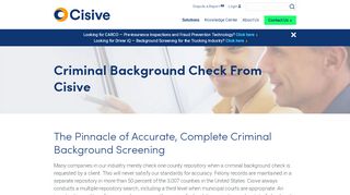 
                            7. Criminal Background Check | Criminal History Check | Cisive