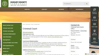 
                            4. Criminal Court | Shelby County, TN - Official Website