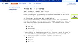 
                            1. Critical Illness & Cancer Insurance Options | Allstate