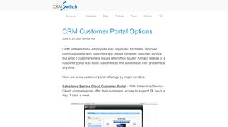 
                            7. CRM Customer Portal Choices - CRM Switch