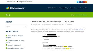 
                            9. CRM Online Default Time Zone (and Office 365) - CRM Innovation ...