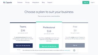 
                            7. CRM Pricing & Sign-Up (Free Trial) | Capsule CRM