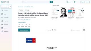 
                            4. crm project on aircel - Scribd