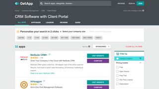 
                            2. CRM Software with Client Portal | GetApp®