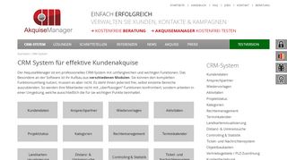 
                            1. CRM-System AkquiseManager: Die Funktionsübersicht