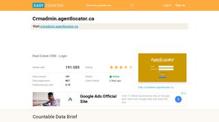 
                            5. Crmadmin.agentlocator.ca: Real Estate CRM - Login