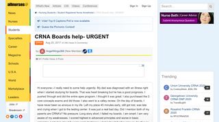 
                            5. CRNA Boards help- URGENT - Student Registered Nurse Anesthetist ...