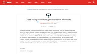 
                            7. Cross-listing sections taught by different inst... | Canvas LMS ...