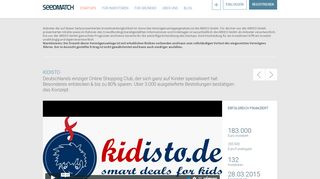 
                            2. Crowdfunding für Kidisto | Seedmatch