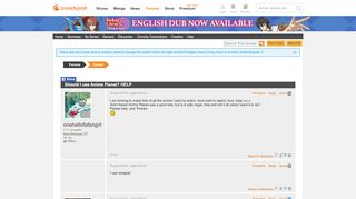 
                            5. Crunchyroll - Forum - Should I use Anime Planet? HELP