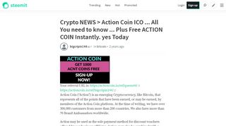 
                            8. Crypto NEWS > Action Coin ICO ... All You need ... - …