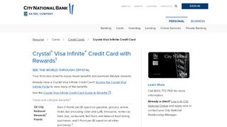 
                            7. Crystal Visa Infinite Credit Card - cnb.com